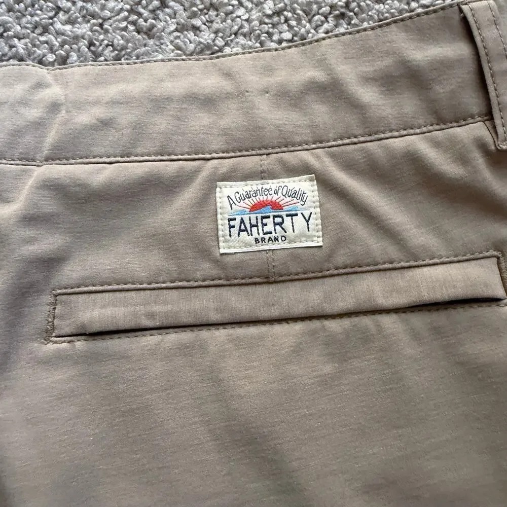 Faherty Men’s All Day 9” Shorts Khaki Sz 40 EUC